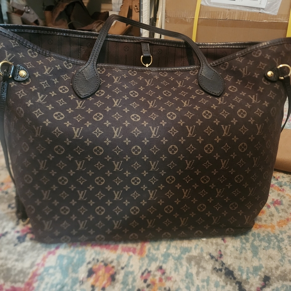 Louis Vuitton Brown Monogram Tote Bag Neverfull Anniversary Print - Picture 5 of 9